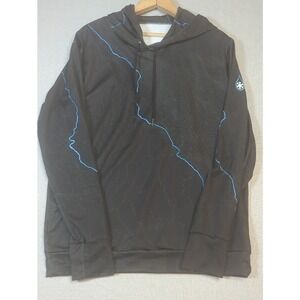 Kind Design Topo Map Hoodie Medium Black Blue Arkansas River Unisex Made in USA